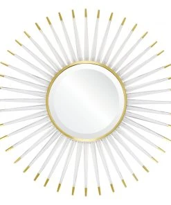 Mirror Home Acrylic & Brass Starburst Mirror