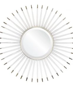 DECOR Mirror Home Acrylic & Nickel Startburst Mirror