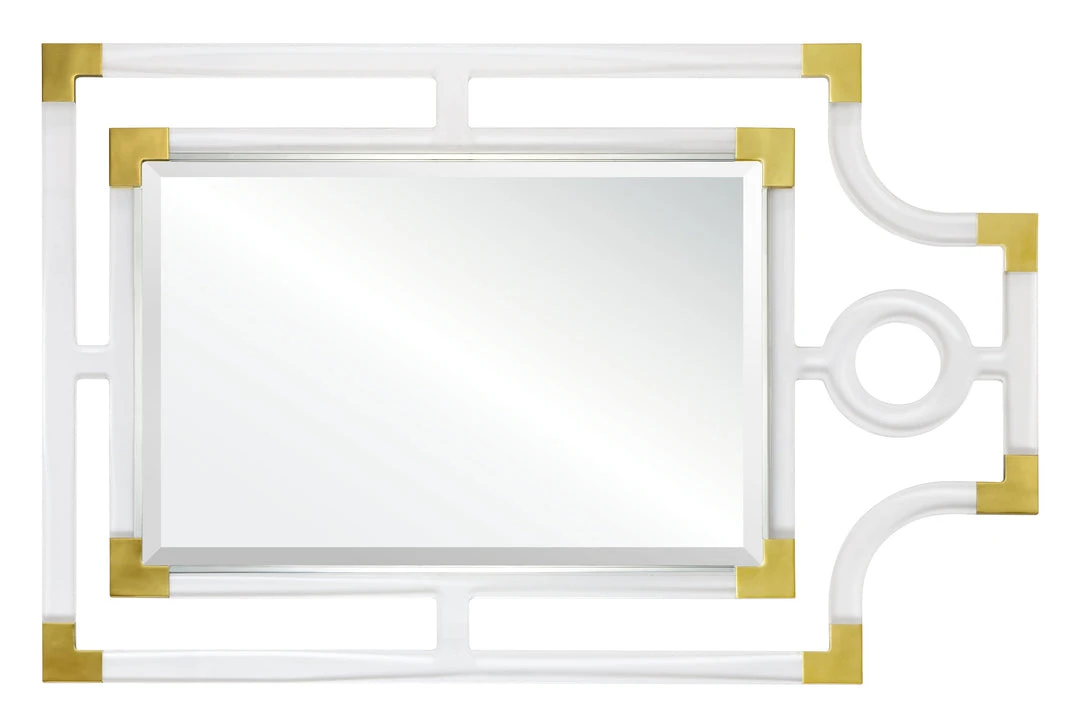 Mirror Home Acrylic & Brass Pagoda Mirror 3 Mirror Home Acrylic & Brass Pagoda Mirror