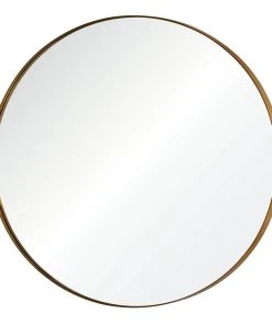 Mirror Home Antiqued Light Bronze Steel Round Mirror DECOR