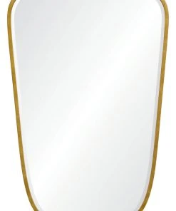 DECOR Mirror Home Burnished Gold Leaf Iron Mirror