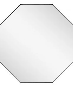 Mirror Home Octagonal Black Nickel Mirror DECOR