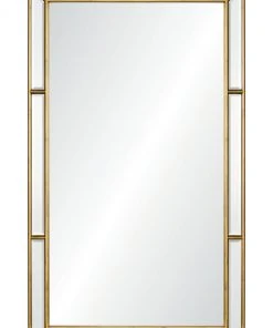 Mirror Home Burnished Gold Leaf Mirror Framed Mirror DECOR