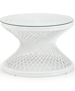 LIVING ROOM Chelsea House White Rattan Cofffee Table