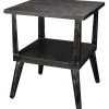 Jamie Young Arlo Side Table In Dark Grey Wood Side & End Tables