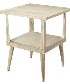 Jamie Young Arlo Side Table In Grey Wood Side & End Tables