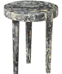 Jamie Young Large Artemis Side Table In Black Resin Side & End Tables