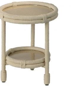 Side & End Tables Jamie Young Delta Side Table In White Rope