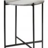 Jamie Young Domain Side Table In Grey Marble & Black Iron Side & End Tables 1 Jamie Young Domain Side Table In Grey Marble & Black Iron Side & End Tables