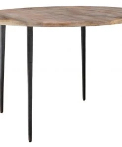 DINING ROOM Jamie Young Farmhouse Bistro Table In Natural Wood With Iron