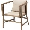 LIVING ROOM Jamie Young Grayson Arm Chair In Grey Wood And Off White Linen