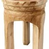 LIVING ROOM Jamie Young Mesa Wooden Stool In Natural Wood