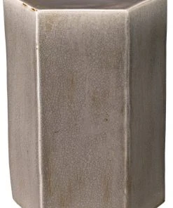 Side & End Tables Jamie Young Small Porto Side Table In Grey Ceramic