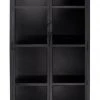 Chests & Cabinets Jamie Young Union Tall Curio Cabinet In Black Iron & Clear Glass