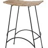 Jamie Young Wing Bar Stool In Natural Rattan & Black Steel Bar & Counter Stools 2 Jamie Young Wing Bar Stool In Natural Rattan & Black Steel Bar & Counter Stools
