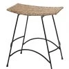 Jamie Young Wing Counter Stool In Natural Rattan & Black Steel Bar & Counter Stools