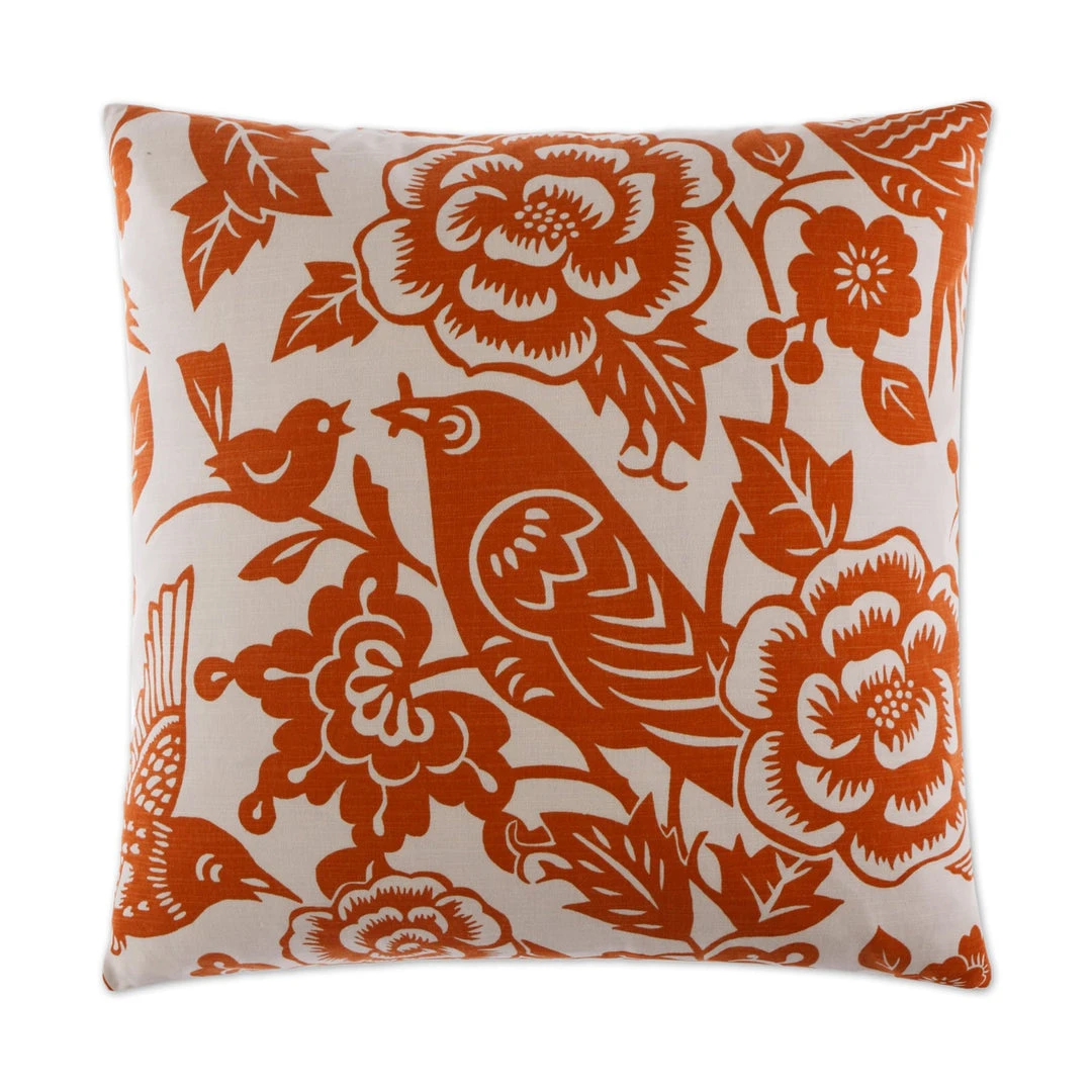 DECOR D.V. Kap Billybird Tangerine Throw Pillow 3 DECOR D.V. Kap Billybird Tangerine Throw Pillow