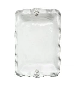 TABLETOP Abigails Fleur De Lis Square Platter
