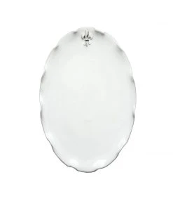 TABLETOP Abigails Fleur De Lis Fruit/Cheese Plate (Set Of 4 )