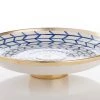 Abigails Contempo Decorative Geometric Ceramic Footed Plate