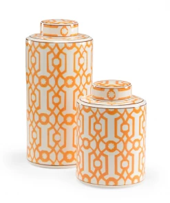 Vases, Jars, & Bottles Wildwood Orange Canisters (S2)
