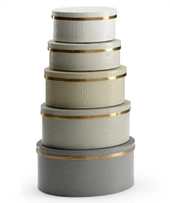 Wildwood Oval Boxes - Grays (S5)