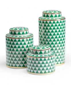 Vases, Jars, & Bottles Wildwood Triad Canisters - Green (S3)