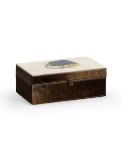 Wildwood Hair On Hide Agate Box (Sm)