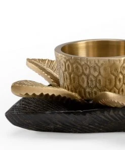 Wildwood Brass Kat Candlestick Candle Holders & Hurricanes