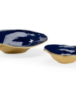 Wildwood Waving Edge Blue Bowls (S2) Bowls & Trays