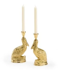 Wildwood Pelican Candlesticks (Pr)