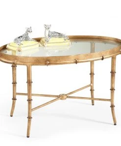 LIVING ROOM Chelsea House Gold Bamboo Cocktail Table