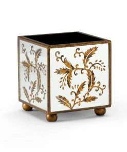 Chelsea House Mirrored Square Cachepot (Pr) DECOR