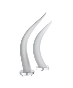 Chelsea House Horns Sculpture - White (S2) DECOR