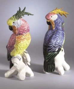 Chelsea House Large Cockatoos Sculpture (Pr) DECOR