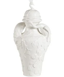 Chelsea House Peacock Ceramic Urn DECOR