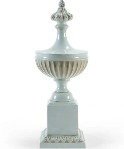 Chelsea House Urn On Pedestal - Celadon Vases, Jars, & Bottles