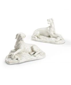DECOR Chelsea House White Dogs (Pr) Sculpture