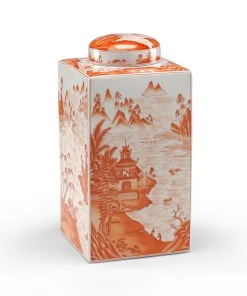 Chelsea House Canton Tea Caddy - Pumpkin