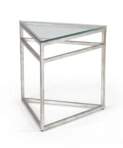 LIVING ROOM Chelsea House Triangular Table - Silver