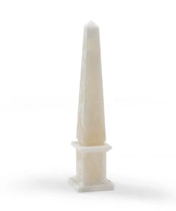 Chelsea House Alabaster Obelisk Sculpture - Cream (Sm) DECOR
