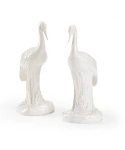 Chelsea House Large Heron Sculpture - White (Pr)