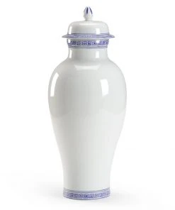 DECOR Chelsea House Greek Key Covered Vase