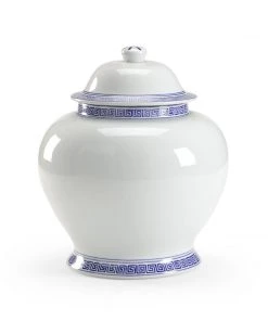 Chelsea House Greek Key Covered Urn DECOR