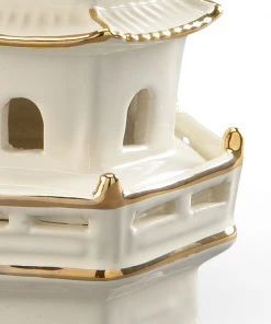 Chelsea House Small Pagoda - Cream Sculptures & Objects