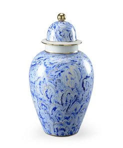 Vases, Jars, & Bottles Chelsea House Marbleized Covered Urn (Lg)