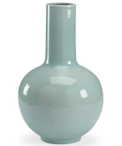 Chelsea House Wicker Vase - Celadon DECOR