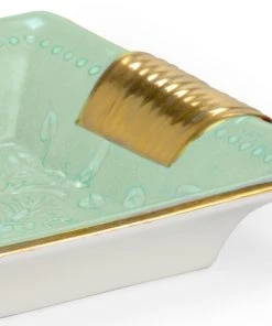 DECOR Chelsea House Green Relief Tray