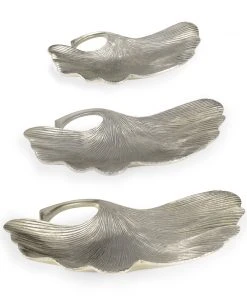 Chelsea House Lotus Leaf Trays - Silver (S3)