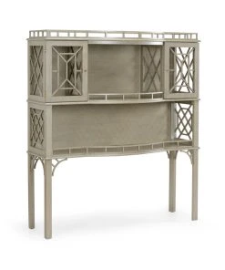 Chelsea House Fretted Cabinet - Gray Chests & Cabinets